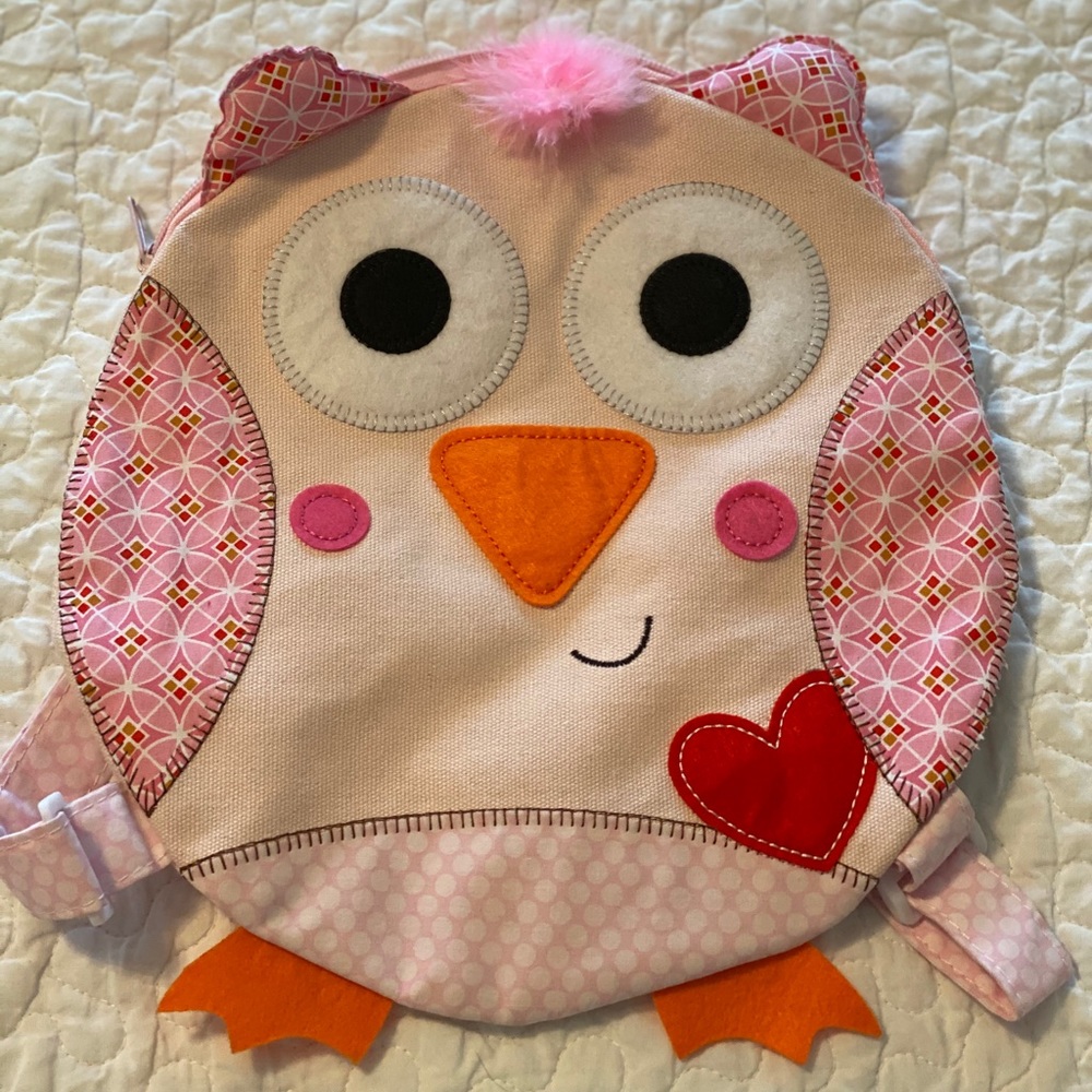 Girls Pink Owl Backpack - NWOT